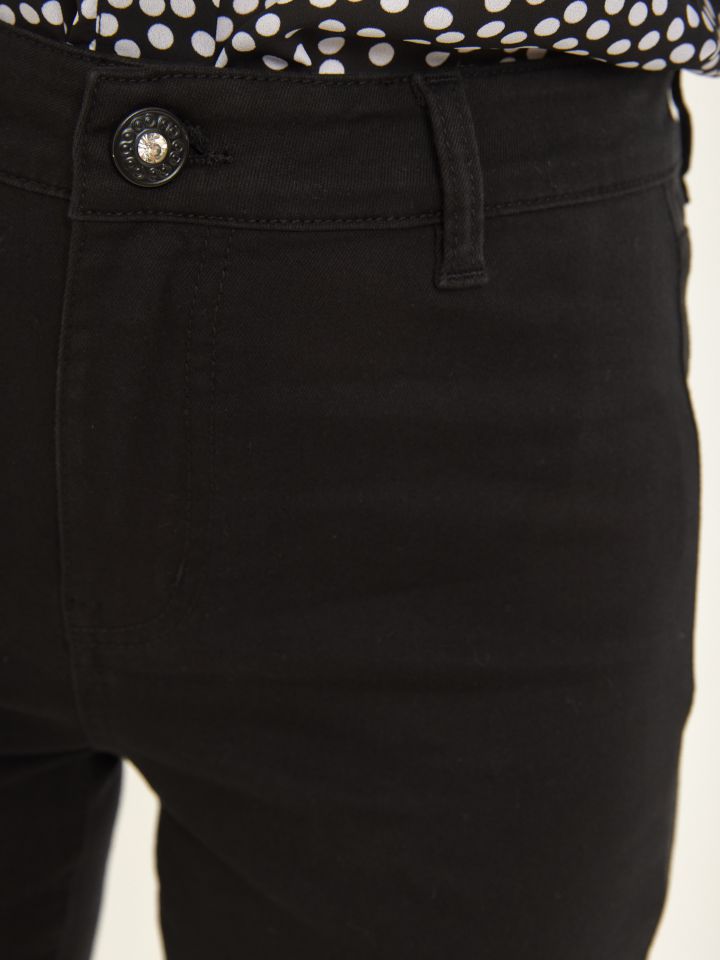 מכנסי דריל שליץ צד  PROMO בצבע שחור