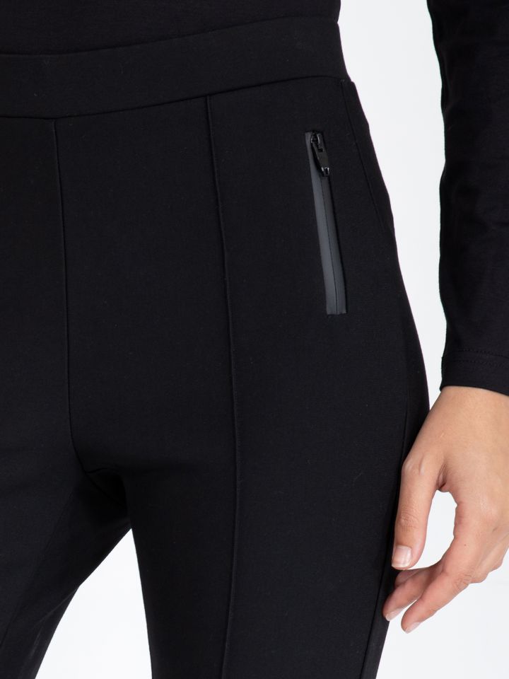 מכנסי מילנו רוכסנים בצבע שחור