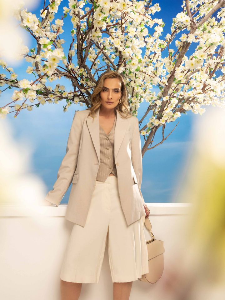 מכנסיים ברמודה PROMO LIA בצבע שמפניה