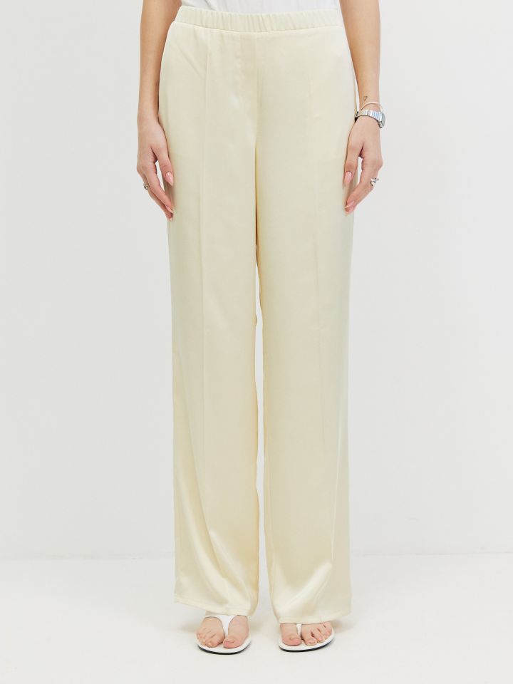 מכנסיים סטן PROMO בצבע לימון