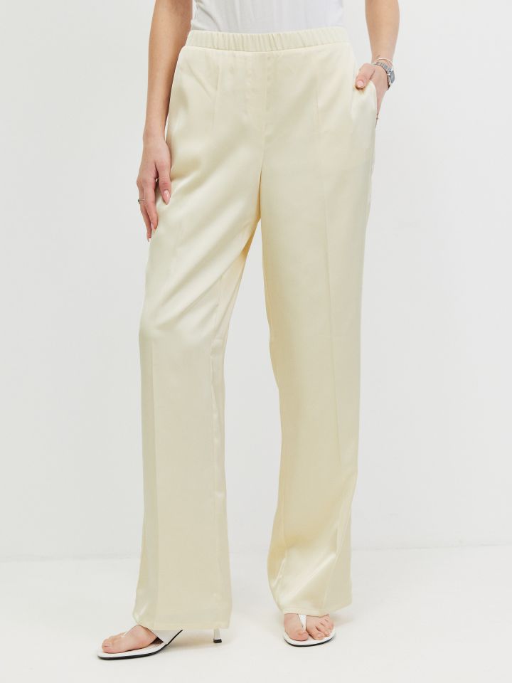 מכנסיים סטן PROMO בצבע לימון