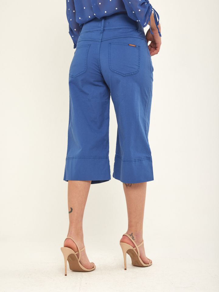 מכנסי ברך זוג כפתורים PROMO בצבע כחול דיו