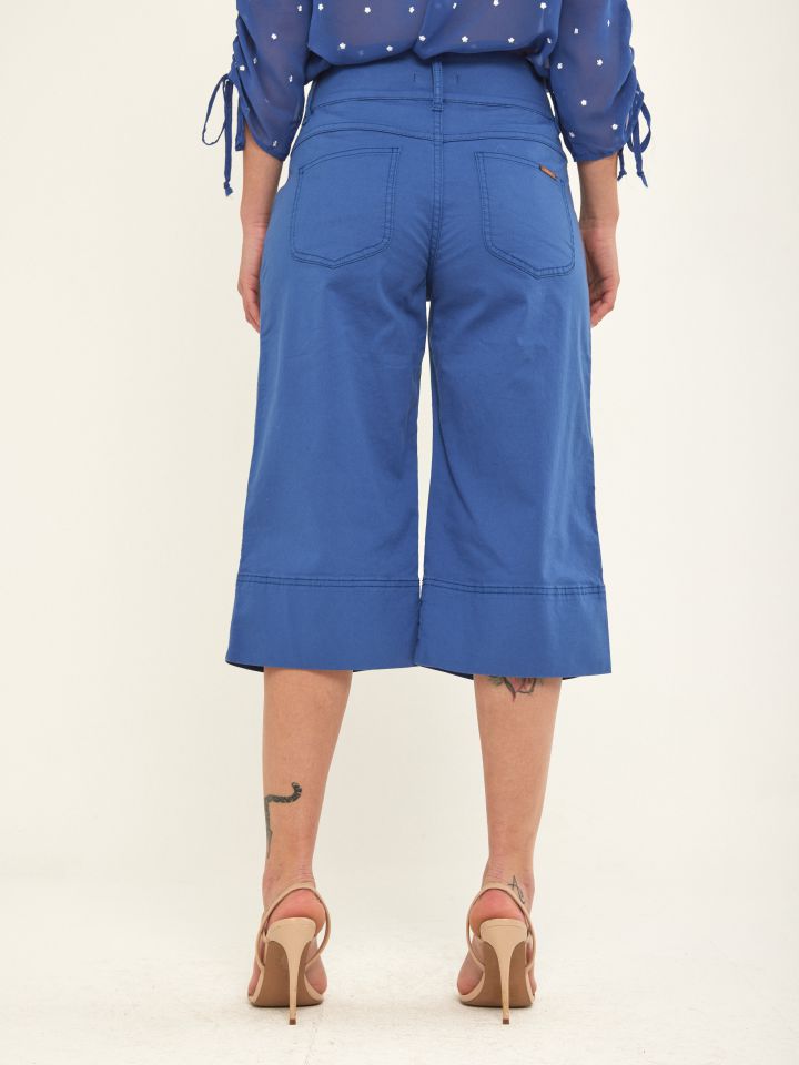 מכנסי ברך זוג כפתורים PROMO בצבע כחול דיו