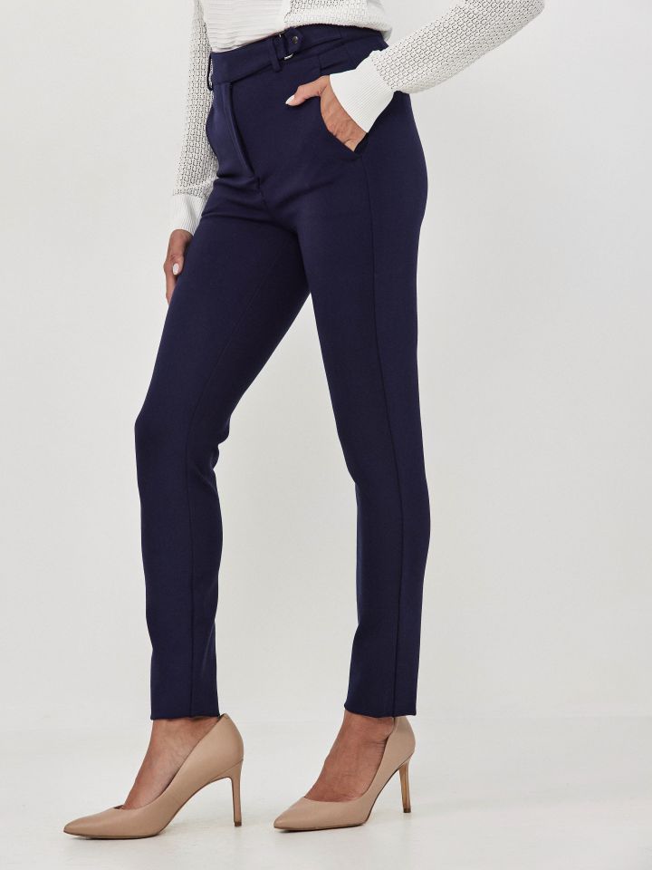 מכנסיים מילנו SHIRA PROMO בצבע נייבי