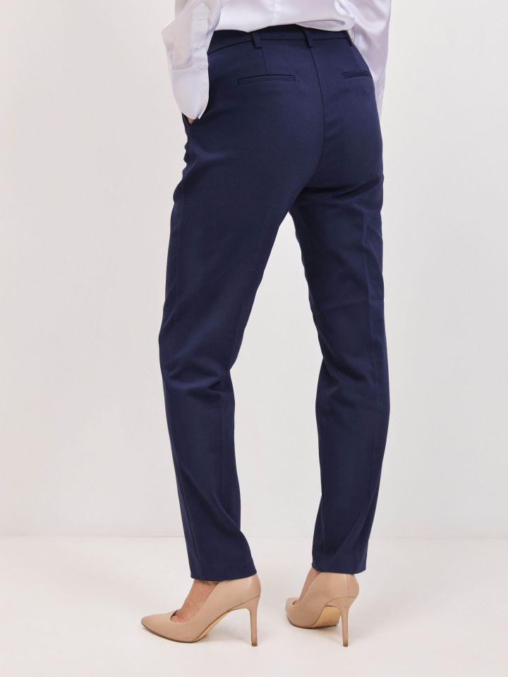 מכנסיים שילוב אבזמים בצבע נייבי