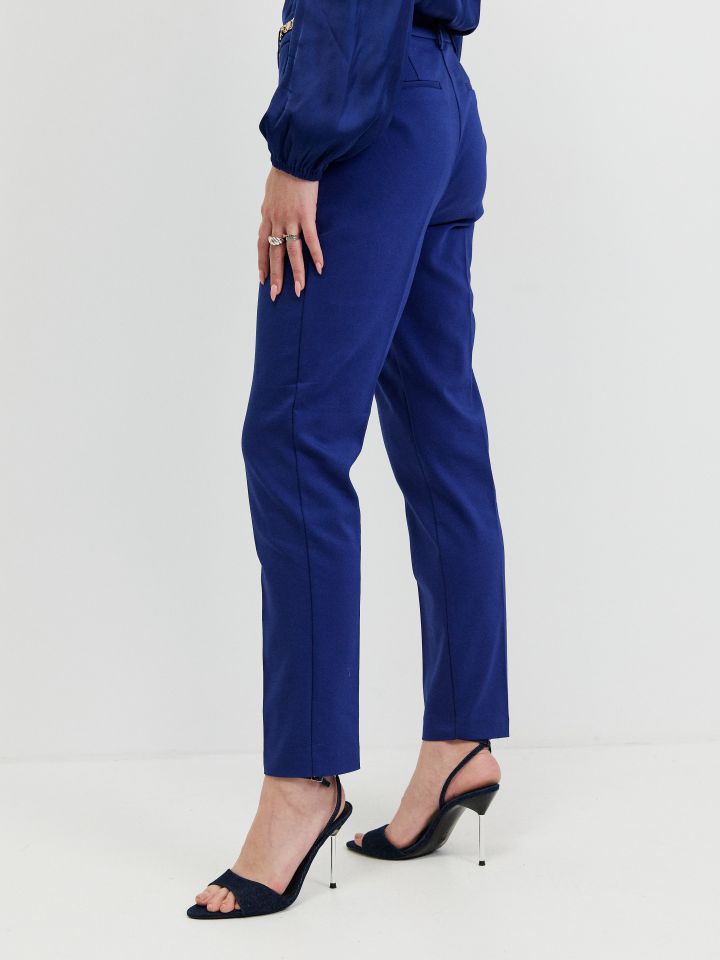 מכנסיים אבזמים ארוך בצבע נייבי