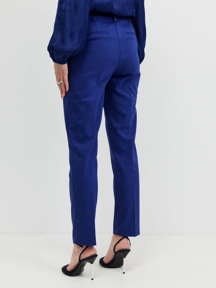 מכנסיים אבזמים ארוך בצבע נייבי