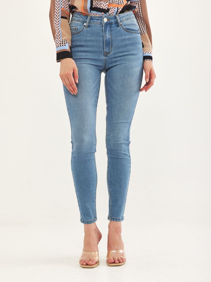 מכנסי ג’ינס SKINNY PROMO בצבע ג’ינס בהיר