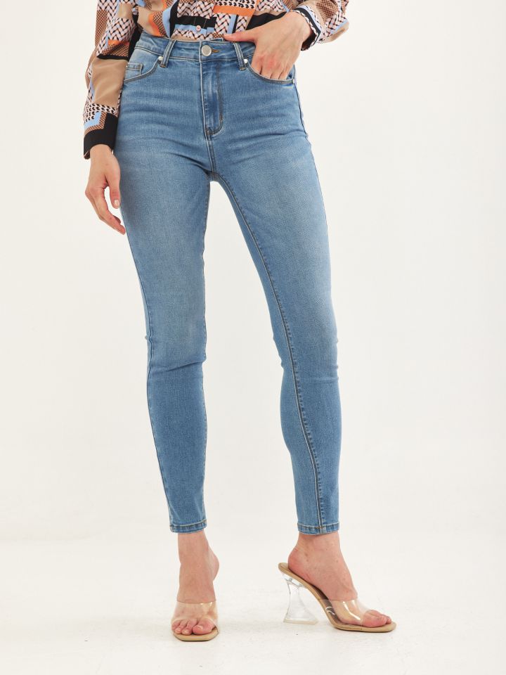 מכנסי ג’ינס SKINNY PROMO בצבע ג’ינס בהיר