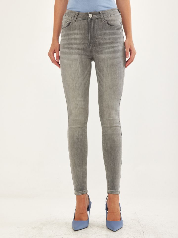 מכנסי ג’ינס SKINNY PROMO בצבע ג’ינס אפור