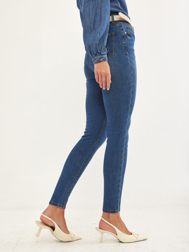 מכנסי ג’ינס SKINNY PROMO בצבע ג’ינס