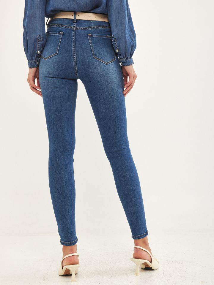 מכנסי ג’ינס SKINNY PROMO בצבע ג’ינס