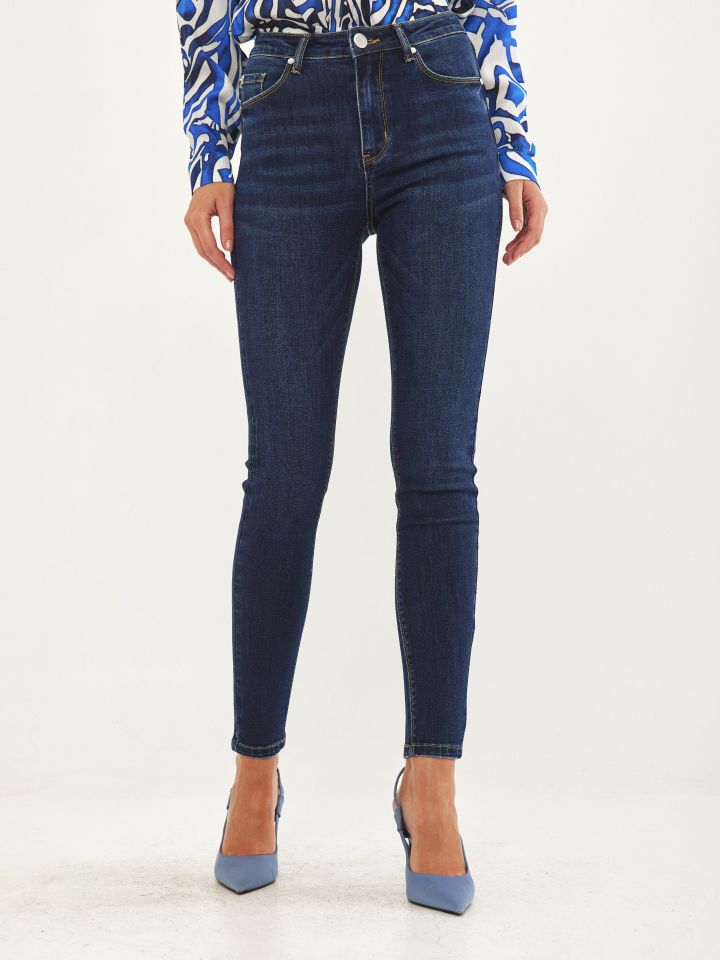 מכנסי ג’ינס SKINNY PROMO בצבע ג’ינס כהה