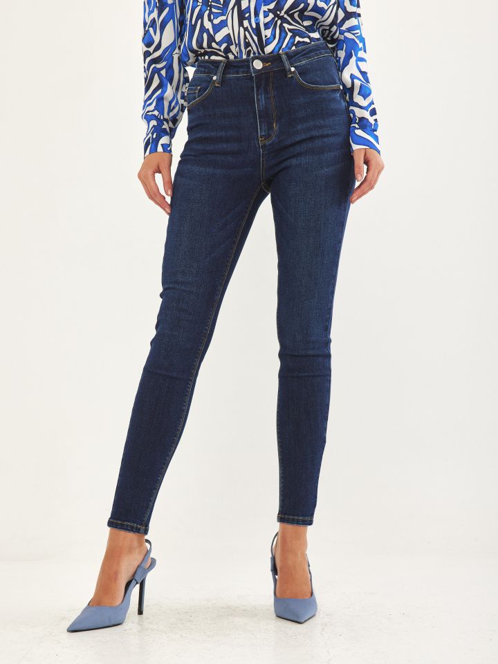 מכנסי ג’ינס SKINNY PROMO בצבע ג’ינס כהה