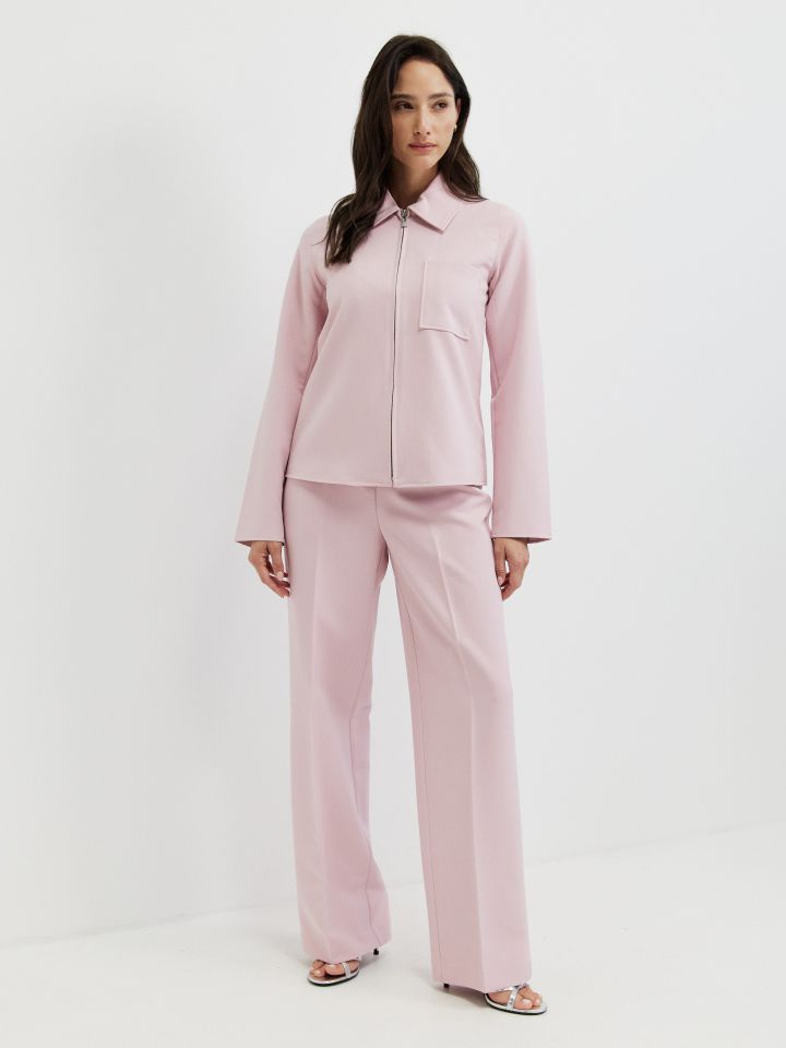 מכנסיים כיסי צד PROMO בצבע ורוד