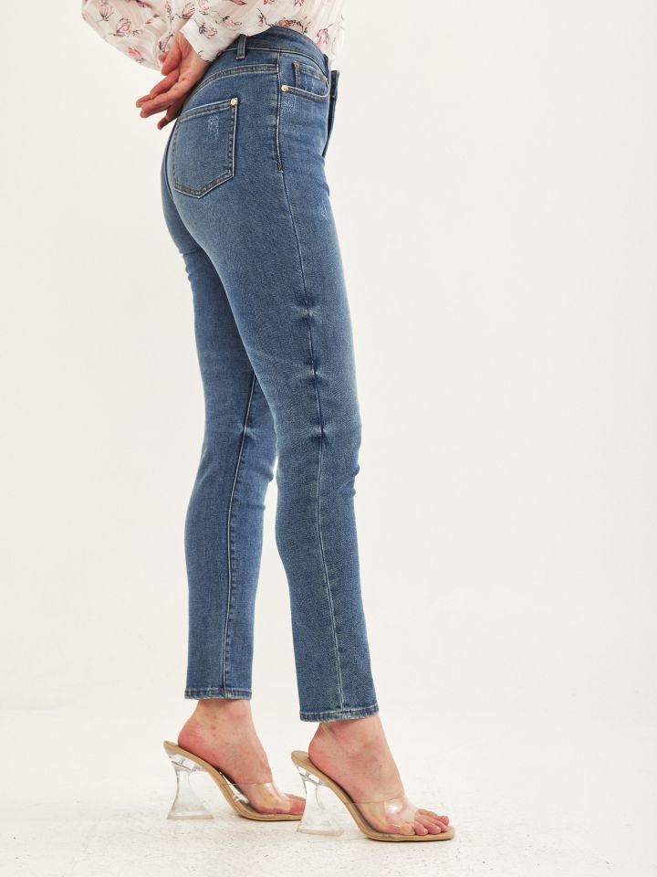 מכנסי ג’ינס ארוך PROMO בצבע ג’ינס בהיר