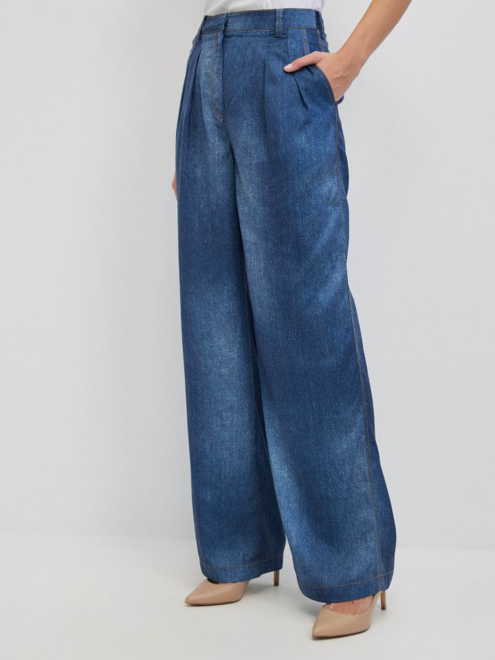 מכנסיים INDIGO בצבע כחול אינדיגו