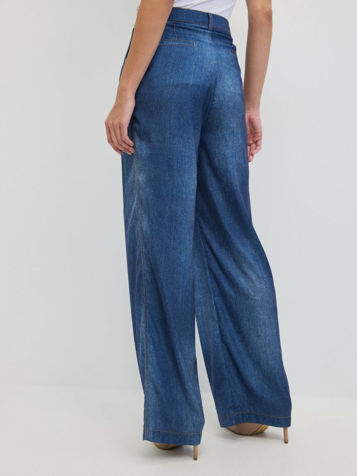 מכנסיים INDIGO בצבע כחול אינדיגו