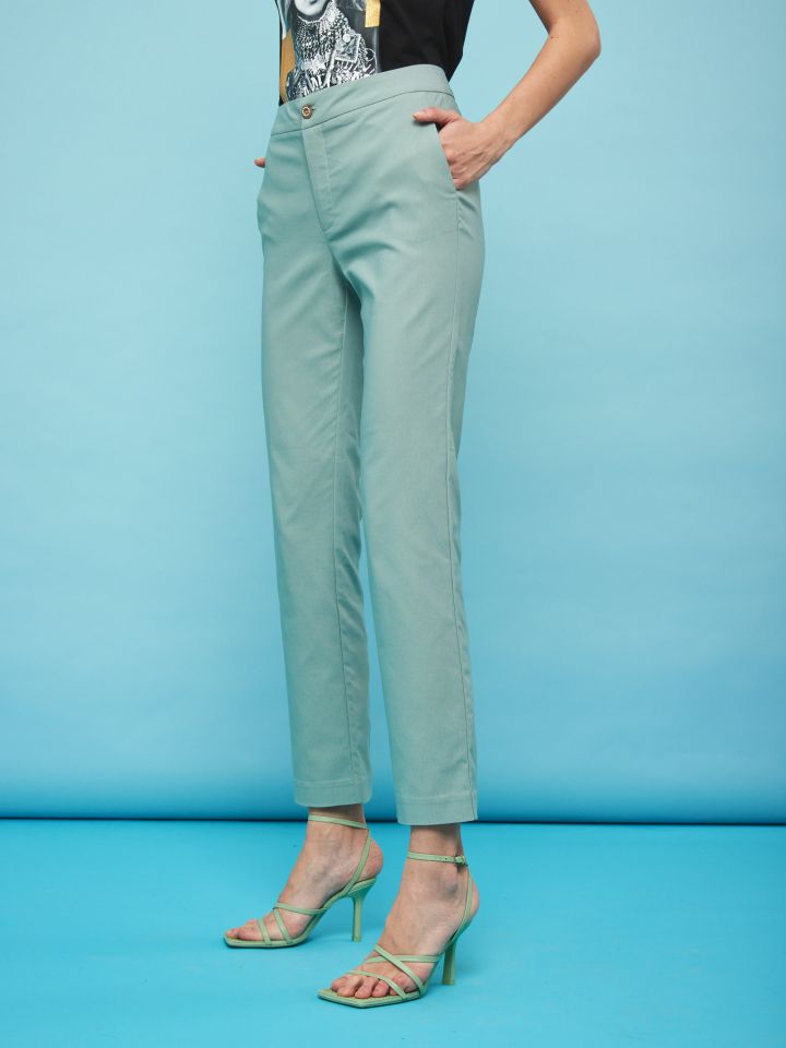 מכנסי ארוך בן גלים בצבע ירוק אניס