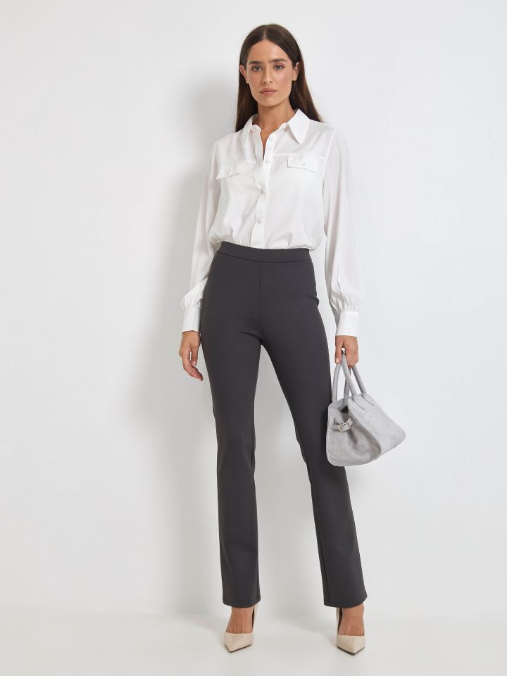 מכנסיים טייץ SLIM PROMO בצבע אפור כהה