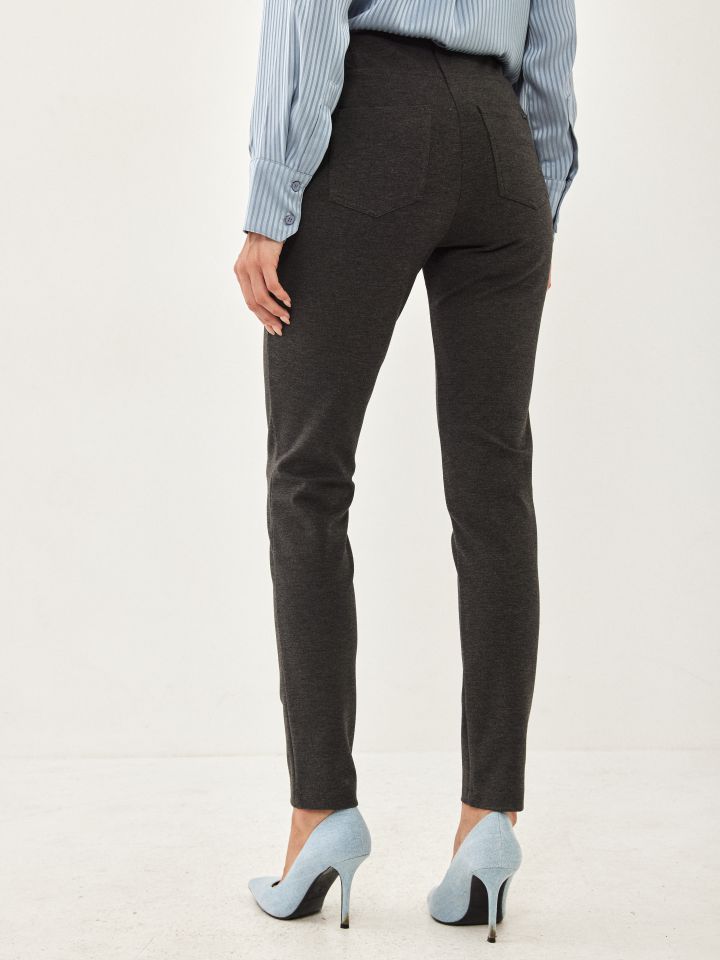 מכנסי טייץ מילנו כפתורי צד בצבע אפור מרנגו