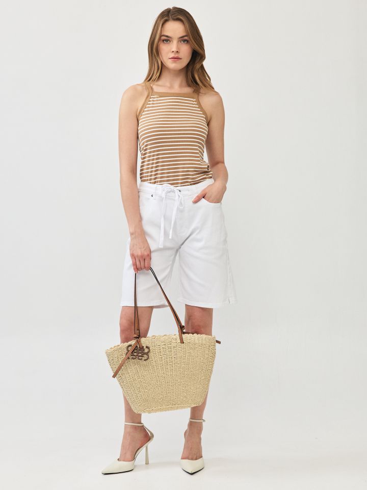 מכנסיים ברך PROMO בצבע לבן