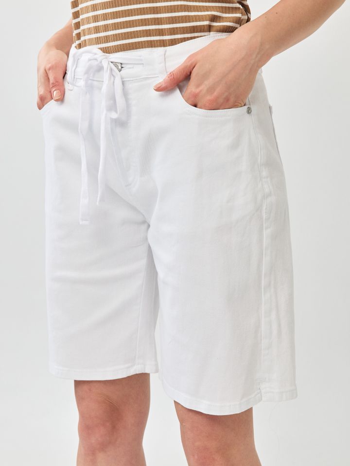 מכנסיים ברך PROMO בצבע לבן