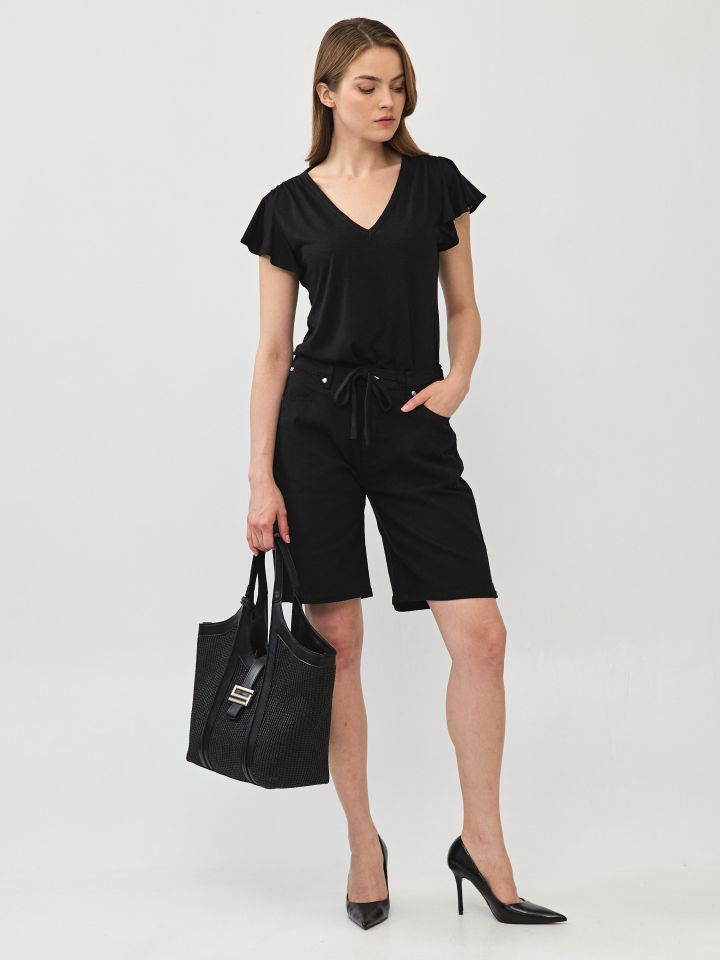 מכנסיים ברך PROMO בצבע שחור