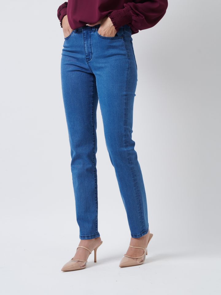 מכנס ג’ינס SLIM PROMO בצבע ג’ינס בהיר