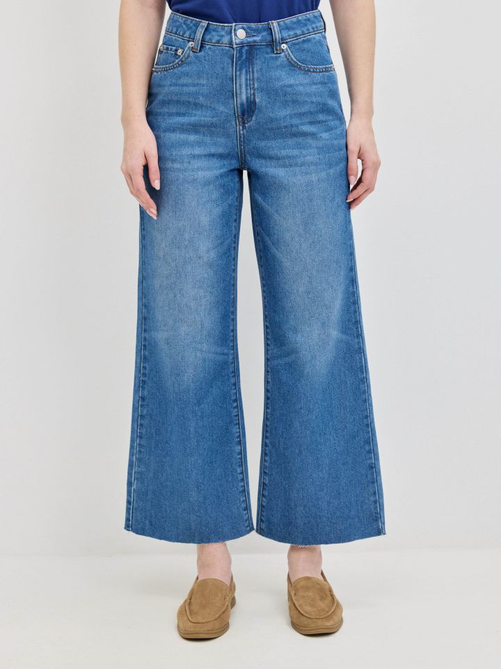 מכנסיים ג’ינס 7/8 PROMO בצבע ג’ינס