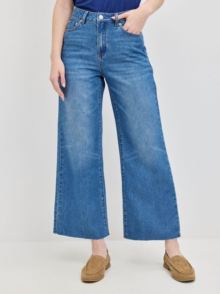 מכנסיים ג’ינס 7/8 PROMO בצבע ג’ינס