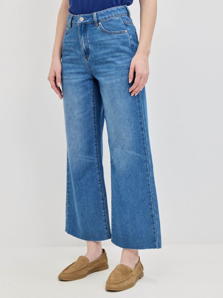 מכנסיים ג’ינס 7/8 PROMO בצבע ג’ינס