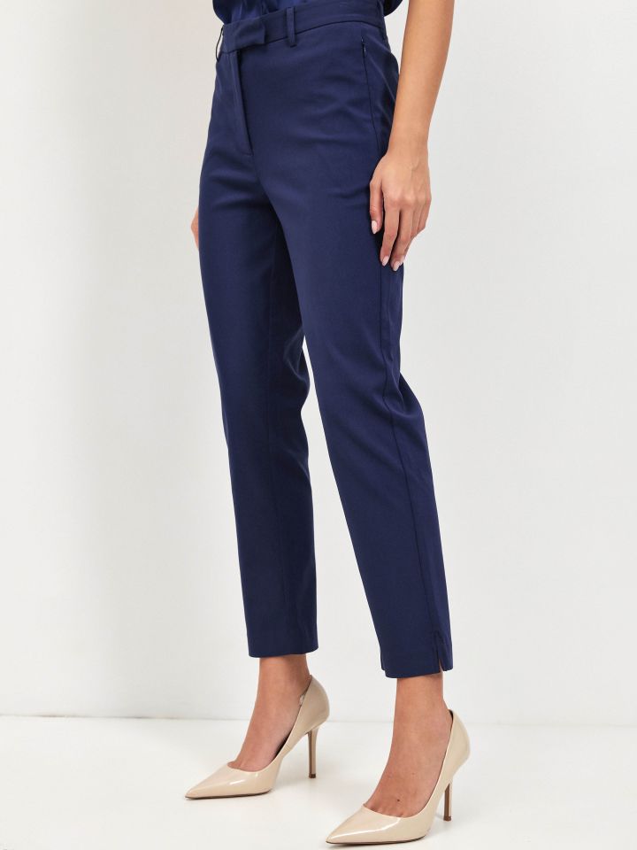 מכנסיים רוכסן צד 8/9 YAFIT בצבע נייבי