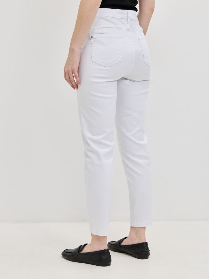 מכנסיים סקיני 7/8 PROMO בצבע לבן