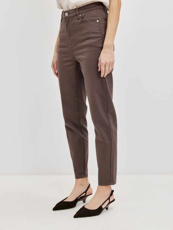 מכנסיים סקיני 7/8 PROMO בצבע חום