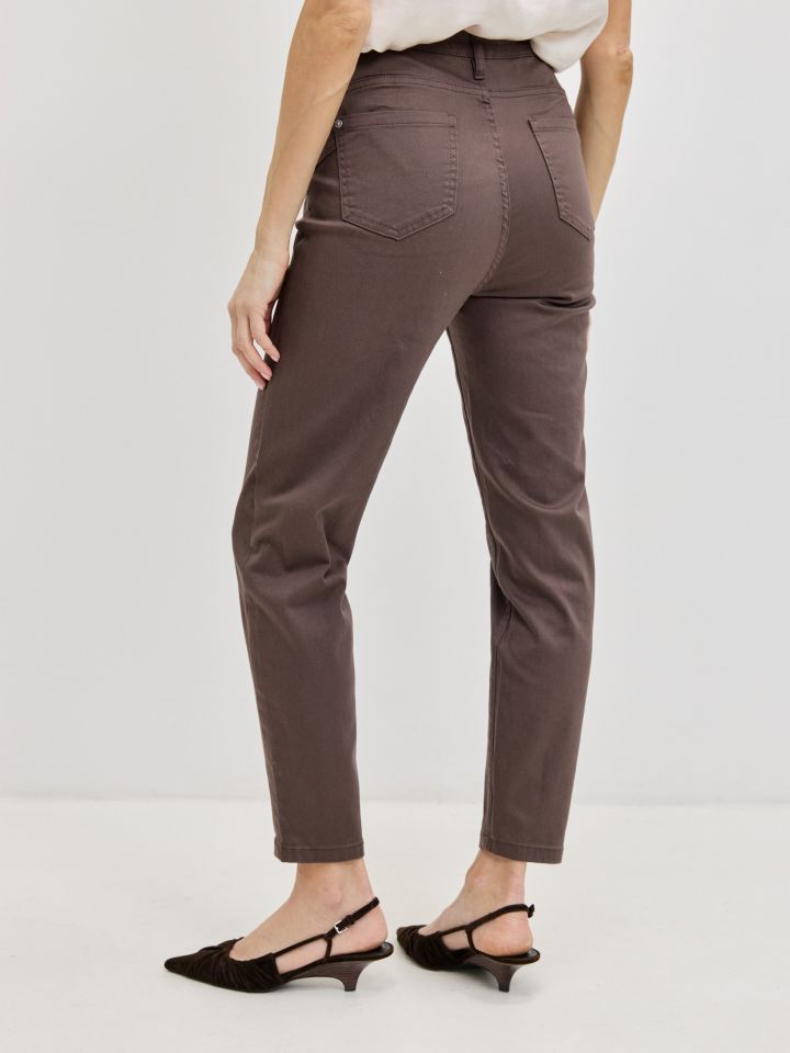 מכנסיים סקיני 7/8 PROMO בצבע חום