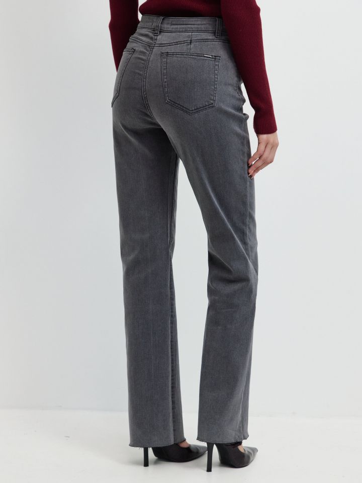 מכנסיים ג’ינס PROMO לולאות בצבע ג’ינס אפור