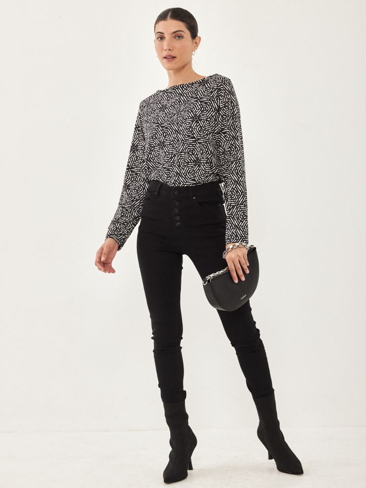 מכנסי ג’ינס SKINNY PROMO בצבע ג’ינס שחור