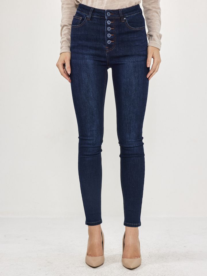 מכנסיים ג’ינס SKINNY PROMO בצבע כחול דיו