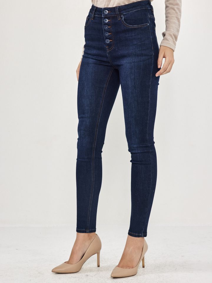 מכנסיים ג’ינס SKINNY PROMO בצבע כחול דיו