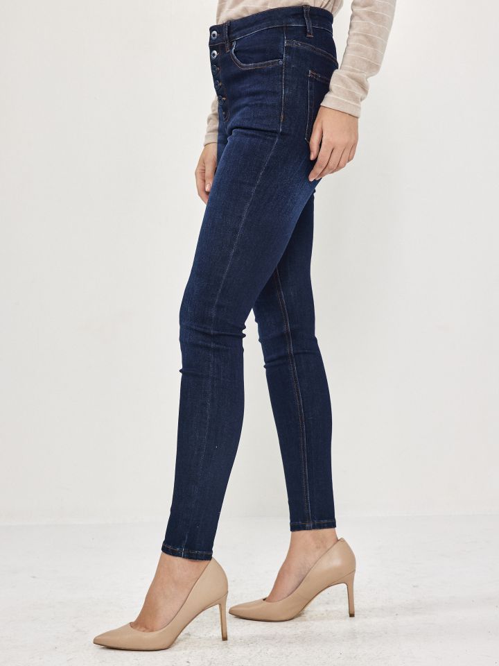 מכנסיים ג’ינס SKINNY PROMO בצבע כחול דיו