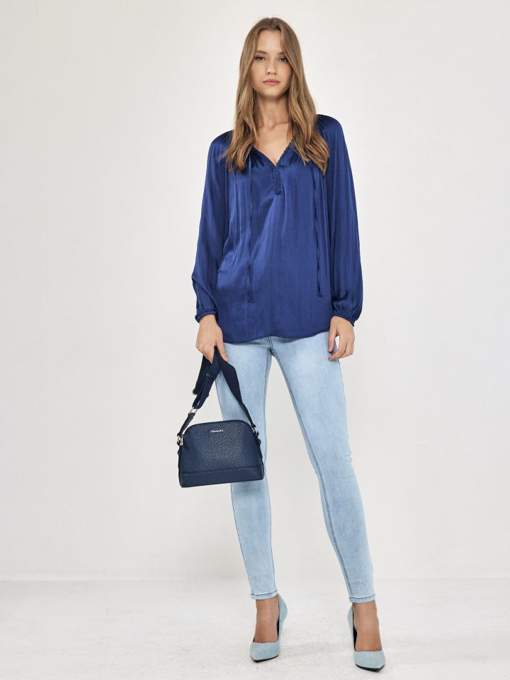 מכנסיים ג’ינס SKINNY PROMO בצבע ג’ינס בהיר