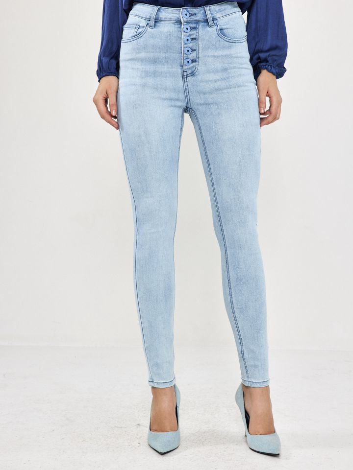 מכנסיים ג’ינס SKINNY PROMO בצבע ג’ינס בהיר