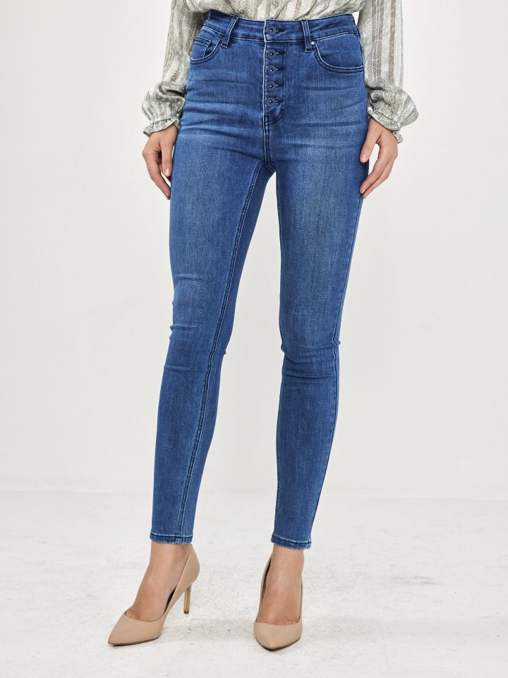 מכנסיים ג’ינס SKINNY PROMO בצבע ג’ינס