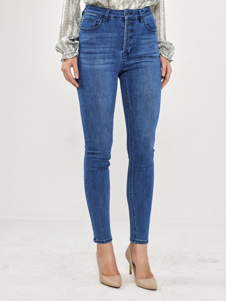 מכנסיים ג’ינס SKINNY PROMO בצבע ג’ינס