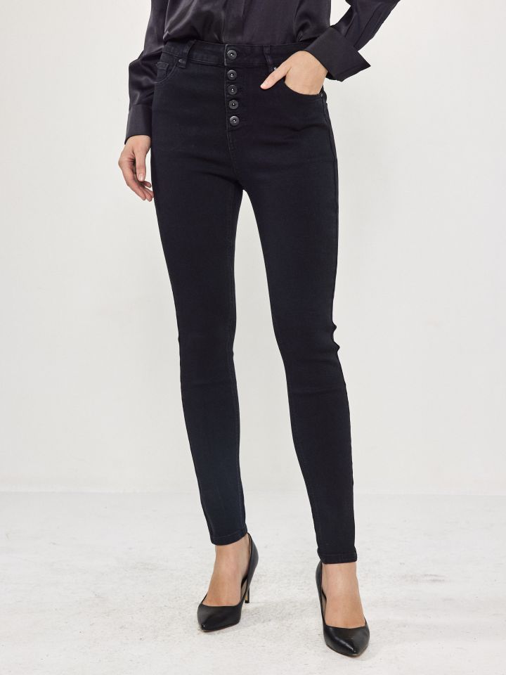 מכנסיים ג’ינס SKINNY PROMO בצבע ג’ינס שחור