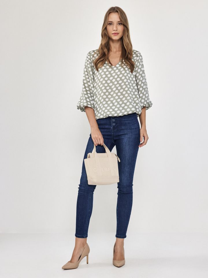 מכנסיים ג’ינס SKINNY PROMO בצבע ג’ינס כהה