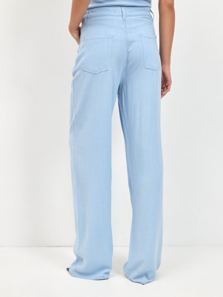 מכנסיים מראה פישתן שרוך PROMO בצבע תכלת אורלי