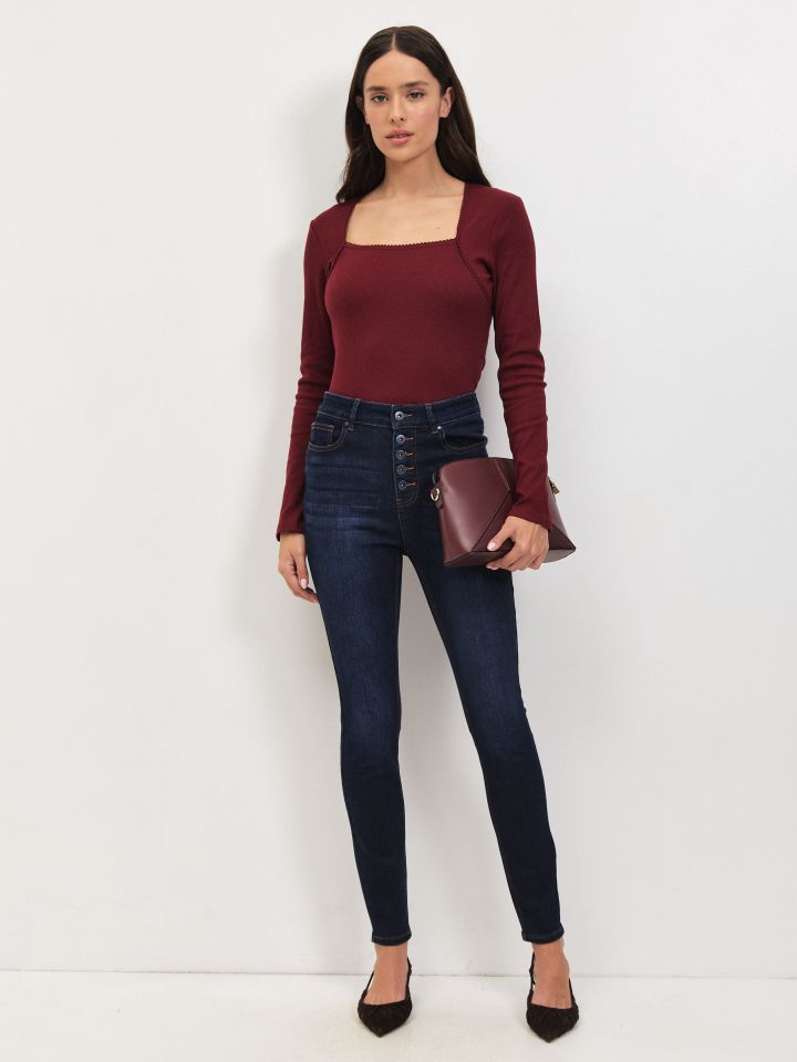 מכנסיים גינס PROMO SKINNY בצבע כחול דיו