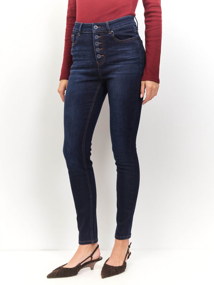 מכנסיים גינס PROMO SKINNY בצבע כחול דיו